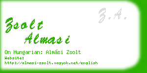 zsolt almasi business card